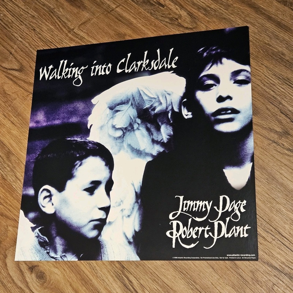 Robert Plant Jimmy Page Walking Into Clarksdale Poster‎ 12x12 Flat 1998